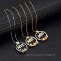 SHANGJIE OEM Nombre personalizado de 12 colores Collar Mom Collar para mujeres Collares de exhibición de joyas de cristal